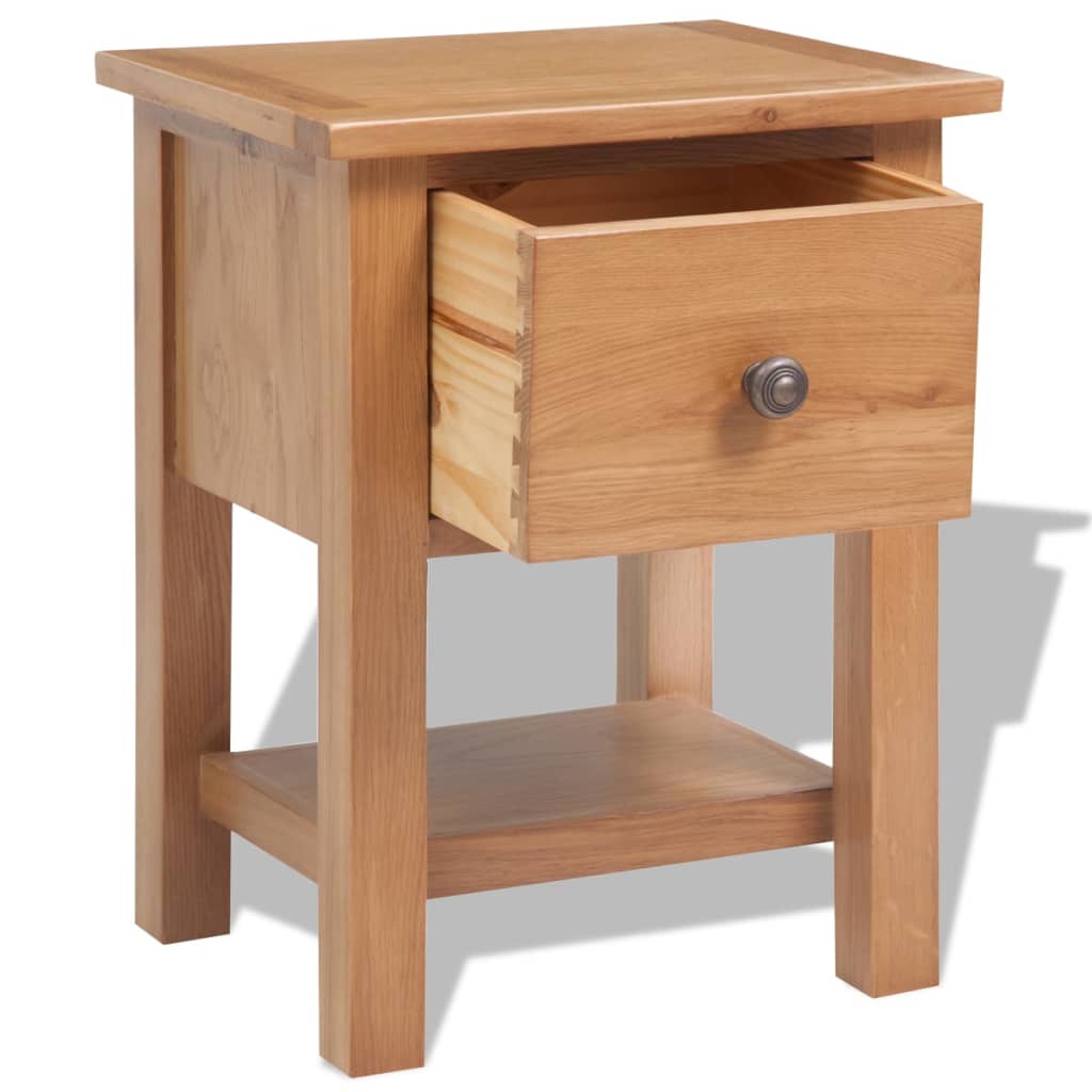 vidaXL Nightstands 2 pcs 36x30x47 cm Solid Oak Wood - Brown