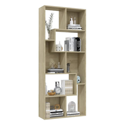 vidaXL Book Cabinet Sonoma Oak 67x24x161 cm Engineered Wood - Brown