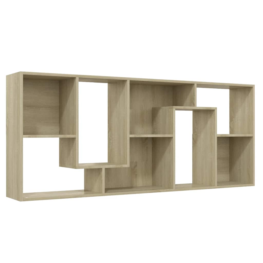 vidaXL Book Cabinet Sonoma Oak 67x24x161 cm Engineered Wood - Brown
