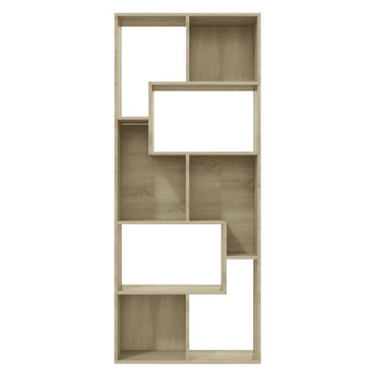 vidaXL Book Cabinet Sonoma Oak 67x24x161 cm Engineered Wood - Brown