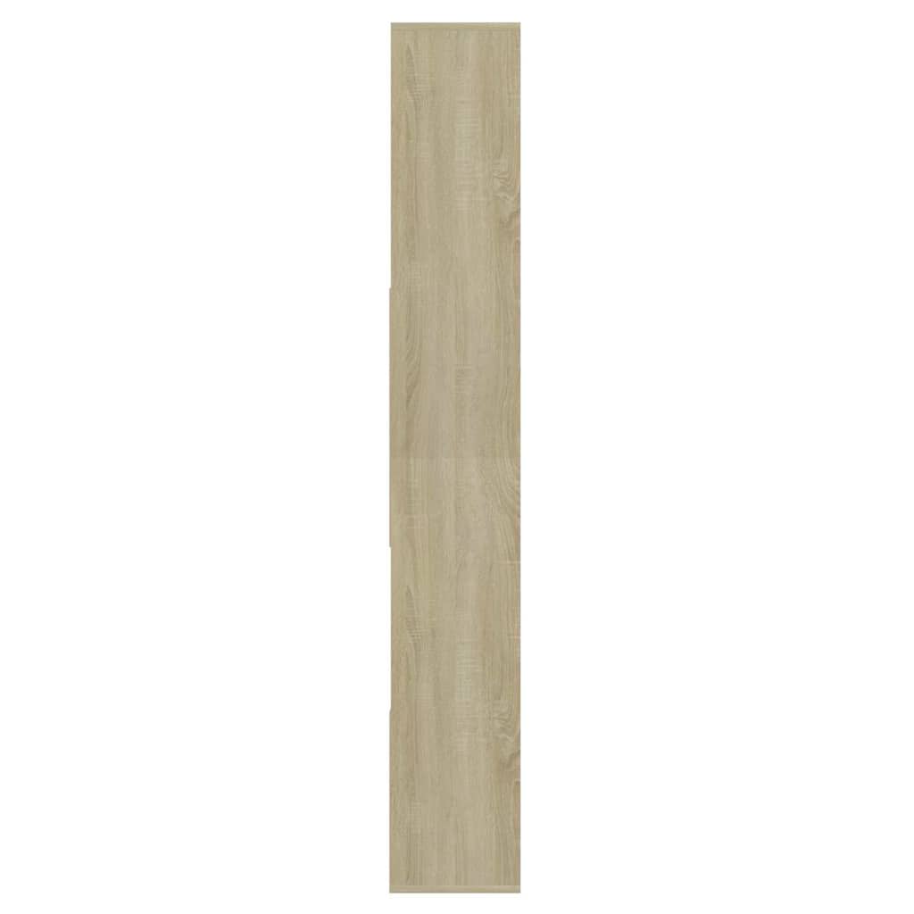 vidaXL Book Cabinet Sonoma Oak 67x24x161 cm Engineered Wood - Brown