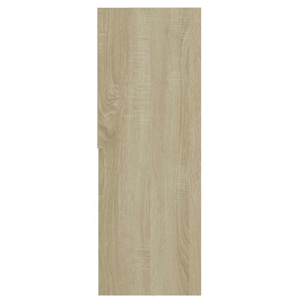 vidaXL Book Cabinet Sonoma Oak 67x24x161 cm Engineered Wood - Brown