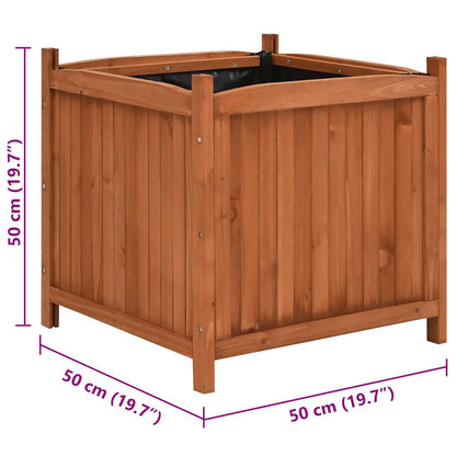 vidaXL Raised Beds 2 pcs 50x50x50 cm Firwood - Brown