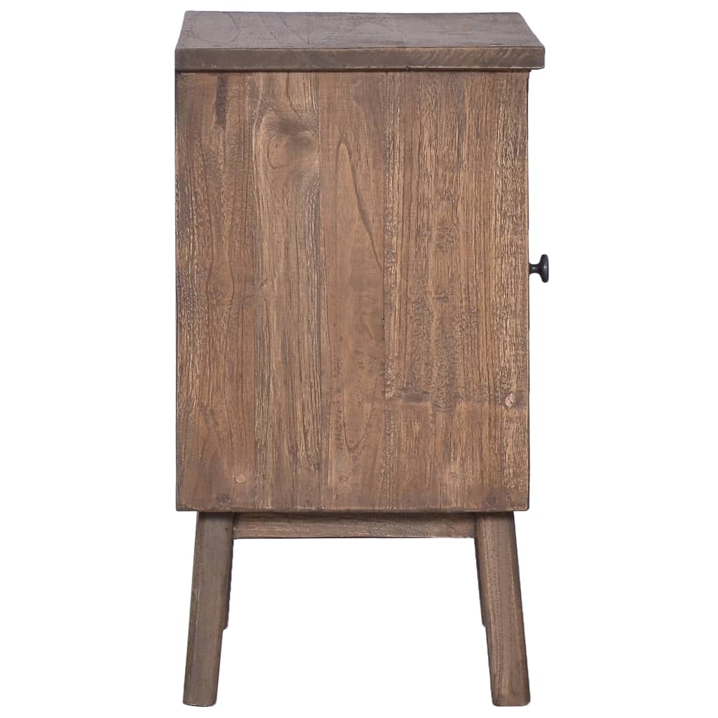 vidaXL Bedside Cabinet 40x30x53 cm Solid Teak Wood - Brown
