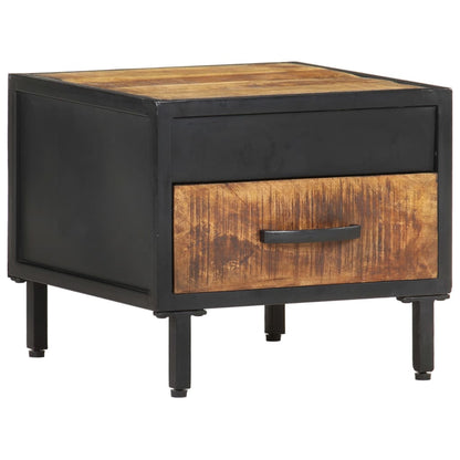 vidaXL Bedside Cabinet 40x40x35 cm Rough Mango Wood - Brown