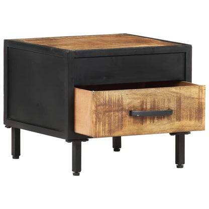 vidaXL Bedside Cabinet 40x40x35 cm Rough Mango Wood - Brown