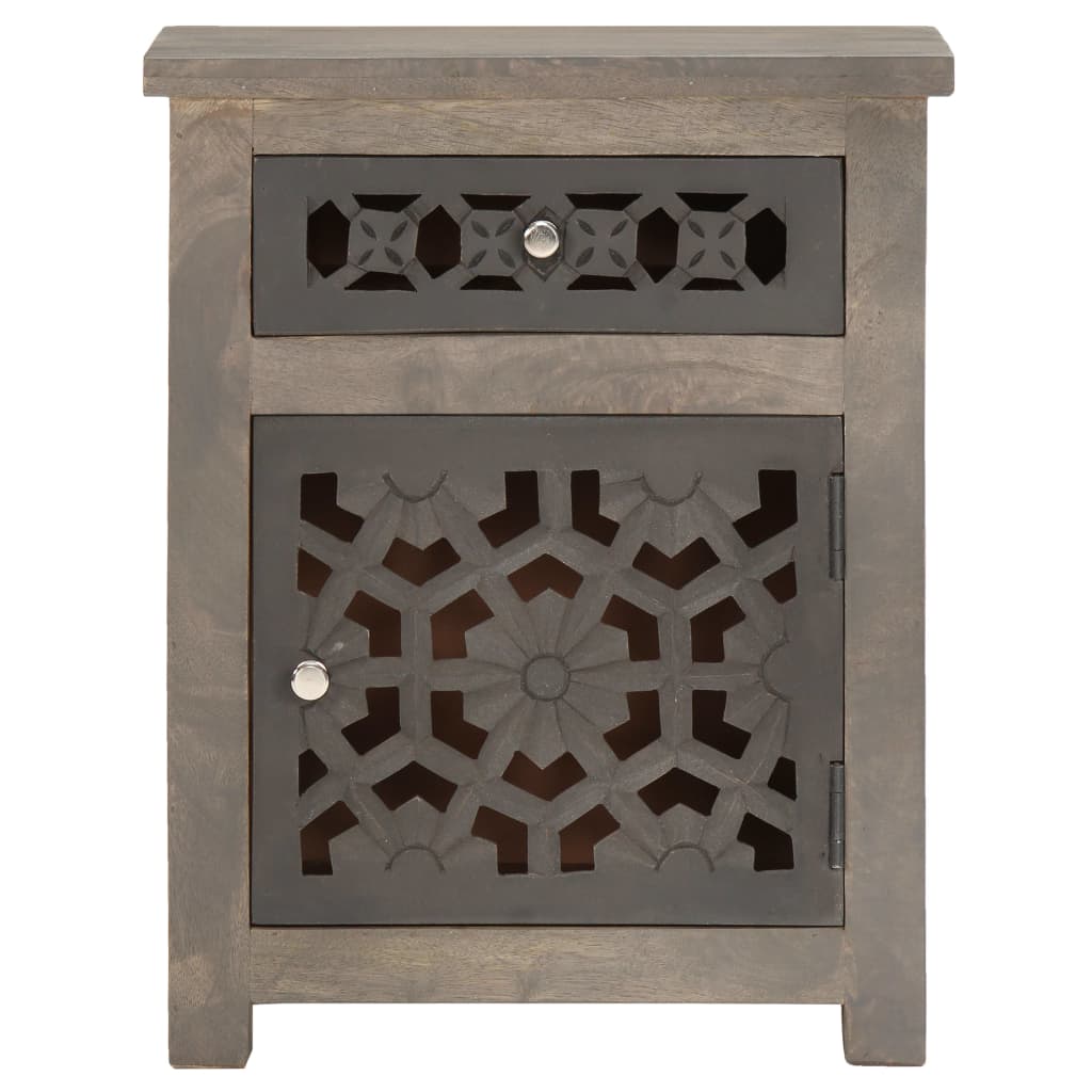 vidaXL Bedside Cabinet 40x30x50 cm Solid Mango Wood - Brown - 60480