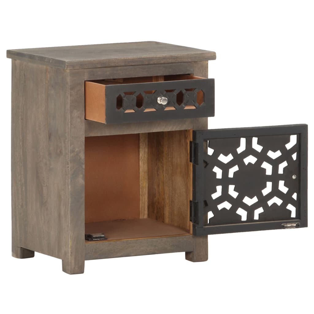 vidaXL Bedside Cabinet 40x30x50 cm Solid Mango Wood - Brown - 60480