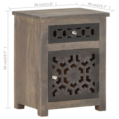 vidaXL Bedside Cabinet 40x30x50 cm Solid Mango Wood - Brown - 60480