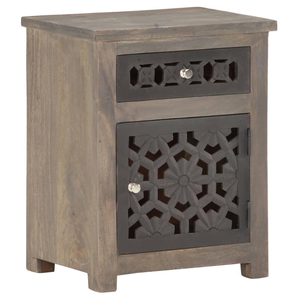 vidaXL Bedside Cabinet 40x30x50 cm Solid Mango Wood - Brown - 60480
