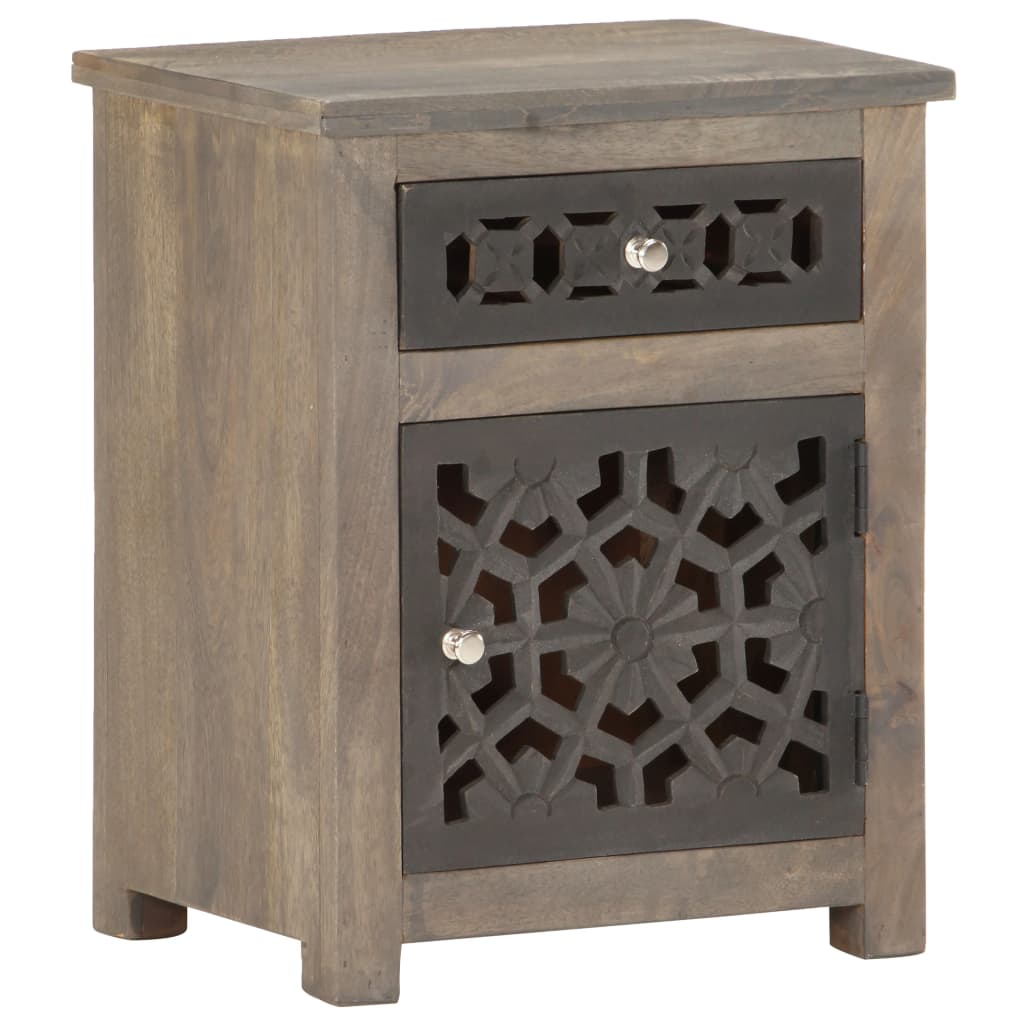vidaXL Bedside Cabinet 40x30x50 cm Solid Mango Wood - Brown - 60480
