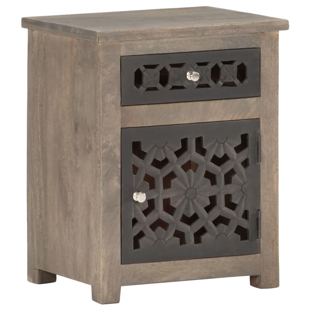 vidaXL Bedside Cabinet 40x30x50 cm Solid Mango Wood - Brown - 60480