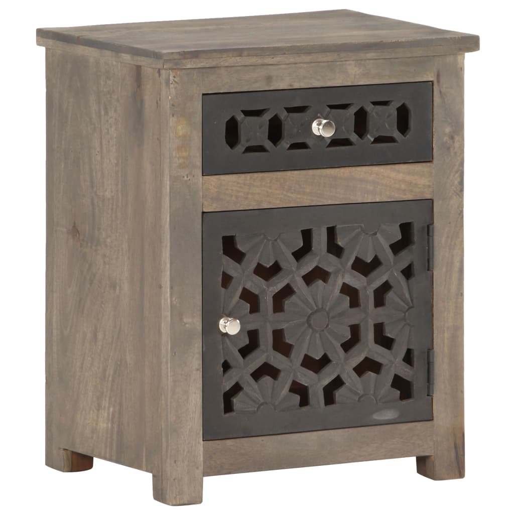 vidaXL Bedside Cabinet 40x30x50 cm Solid Mango Wood - Brown - 60480