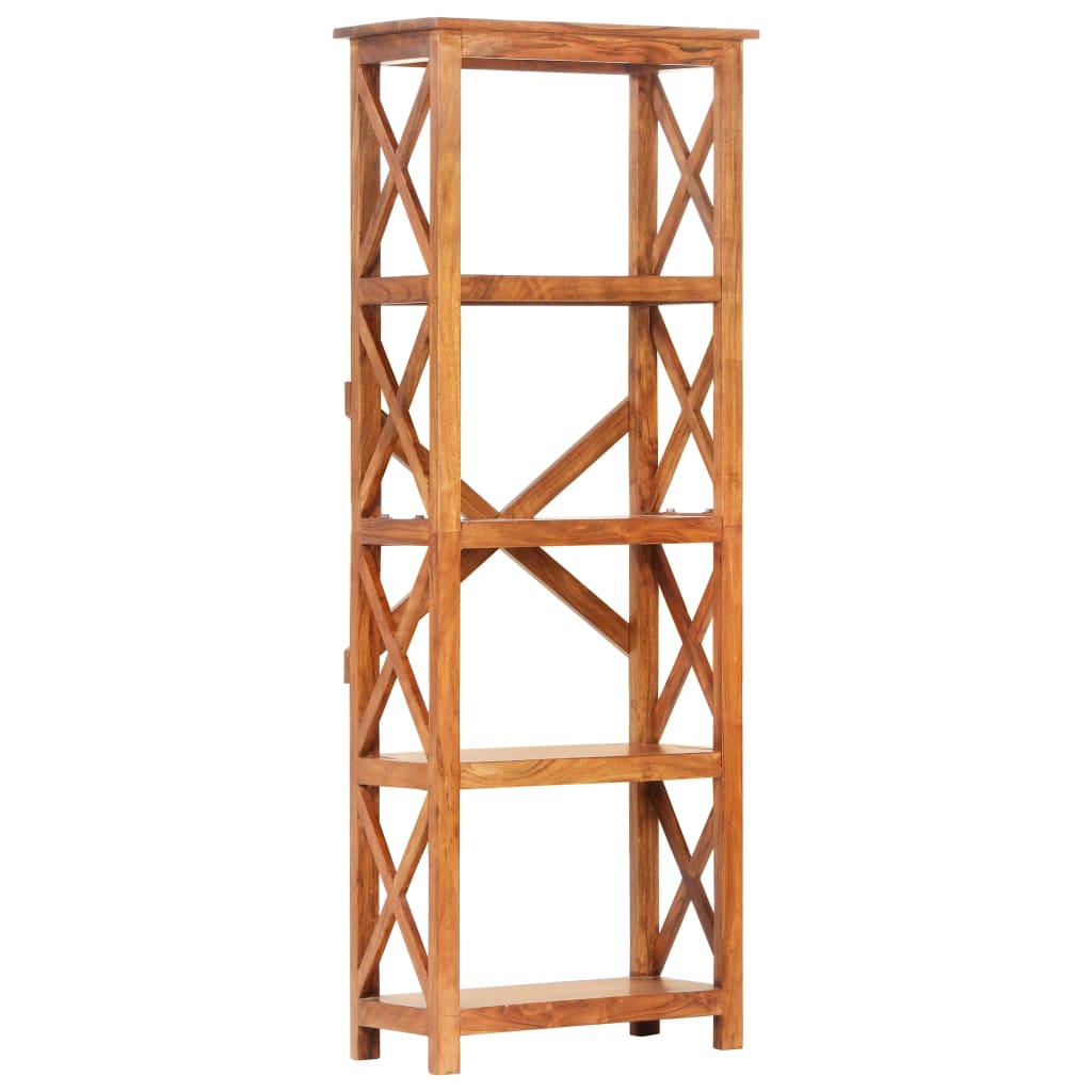 vidaXL Bookshelf 60x30x160 cm Solid Acacia Wood Honey Finish - Brown