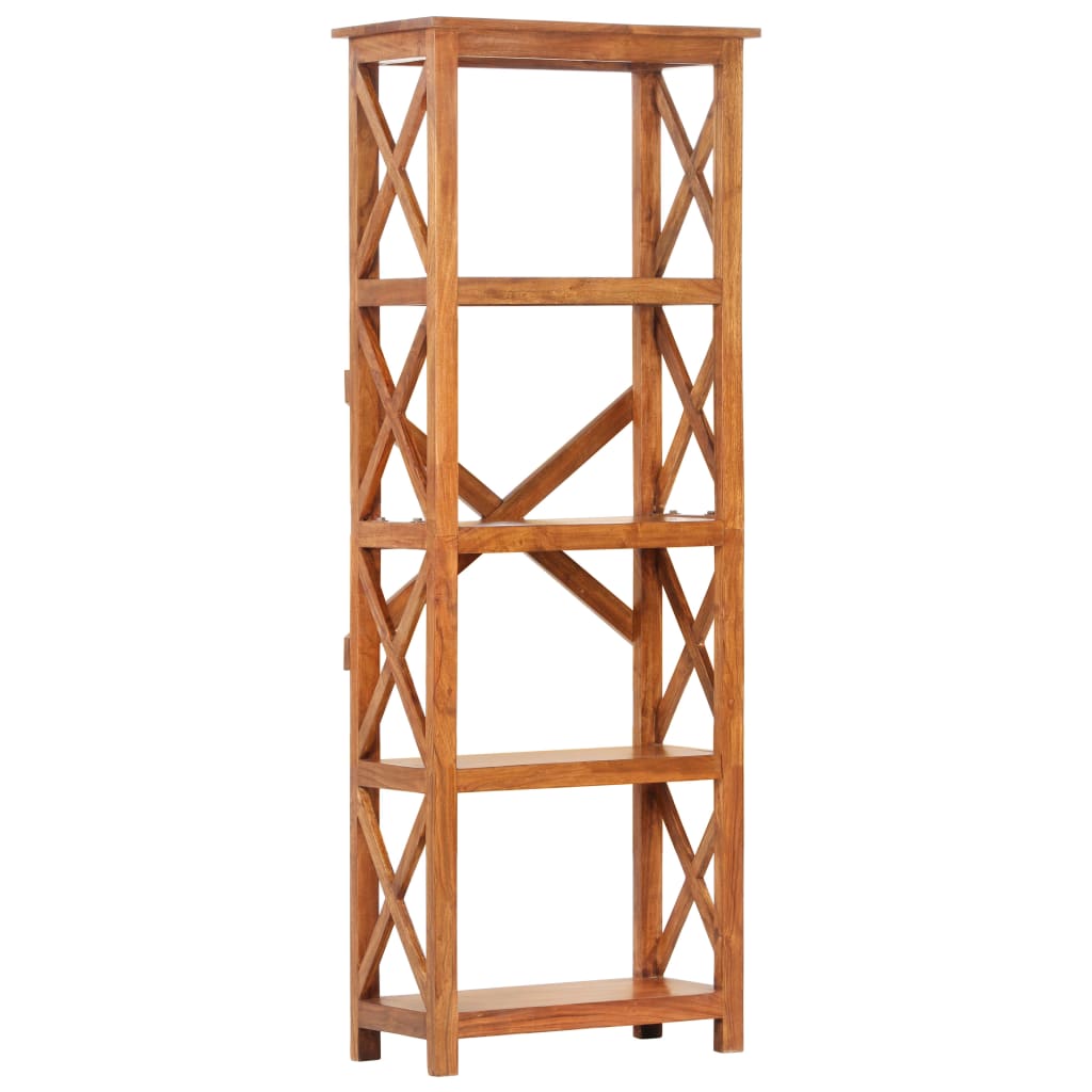 vidaXL Bookshelf 60x30x160 cm Solid Acacia Wood Honey Finish - Brown