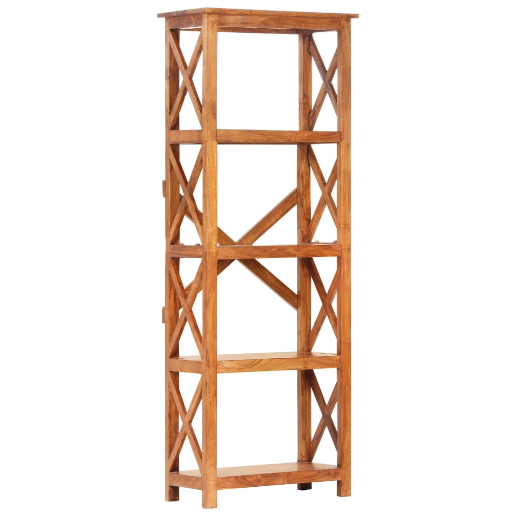 vidaXL Bookshelf 60x30x160 cm Solid Acacia Wood Honey Finish - Brown