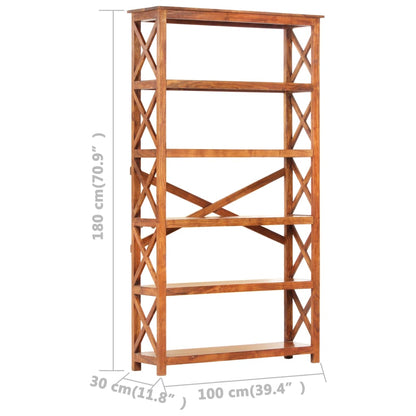 vidaXL Bookshelf 100x30x180 cm Solid Acacia Wood Honey Finish - Brown