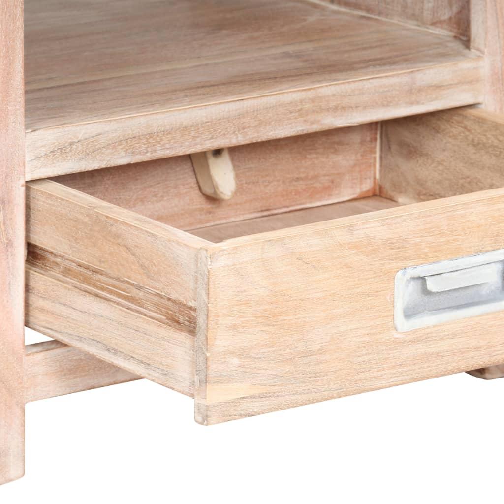 vidaXL Bedside Table 40x30x60 cm Solid Acacia Wood - Brown