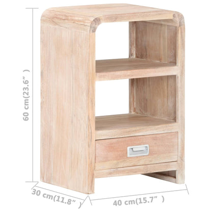 vidaXL Bedside Table 40x30x60 cm Solid Acacia Wood - Brown
