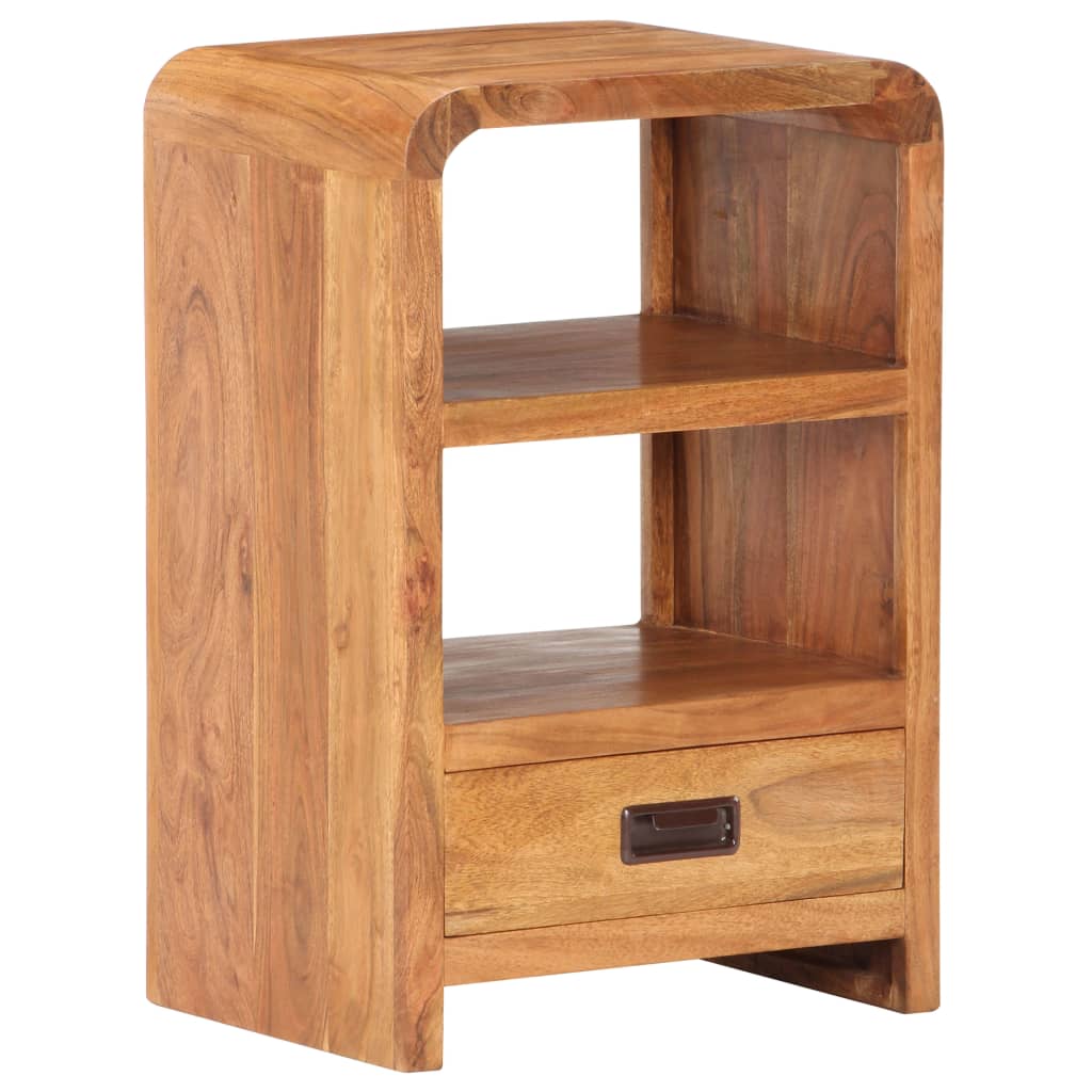 vidaXL Bedside Table 40x30x60 cm Solid Acacia Wood Honey Finish - Brown