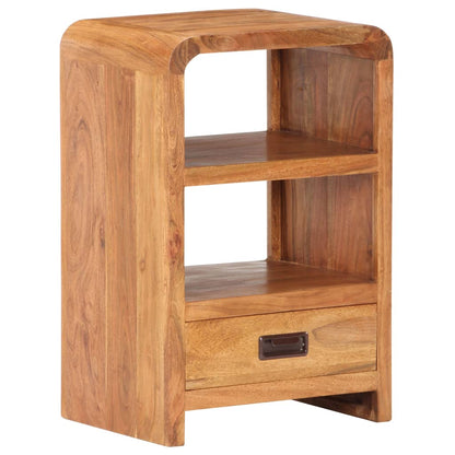 vidaXL Bedside Table 40x30x60 cm Solid Acacia Wood Honey Finish - Brown