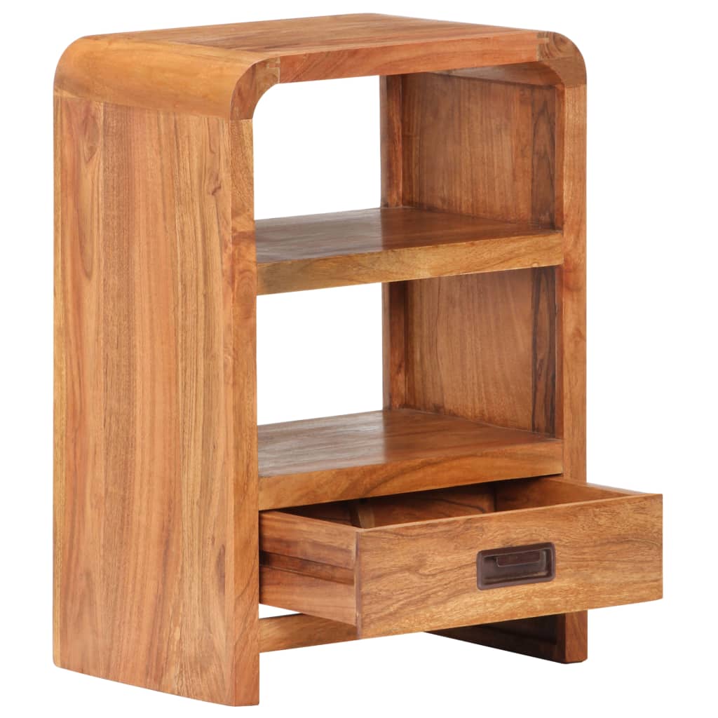 vidaXL Bedside Table 40x30x60 cm Solid Acacia Wood Honey Finish - Brown