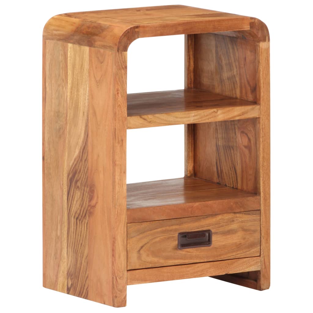 vidaXL Bedside Table 40x30x60 cm Solid Acacia Wood Honey Finish - Brown