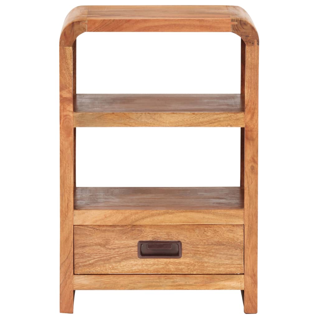 vidaXL Bedside Table 40x30x60 cm Solid Acacia Wood Honey Finish - Brown