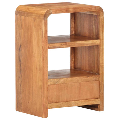vidaXL Bedside Table 40x30x60 cm Solid Acacia Wood Honey Finish - Brown