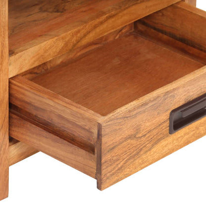 vidaXL Bedside Table 40x30x60 cm Solid Acacia Wood Honey Finish - Brown