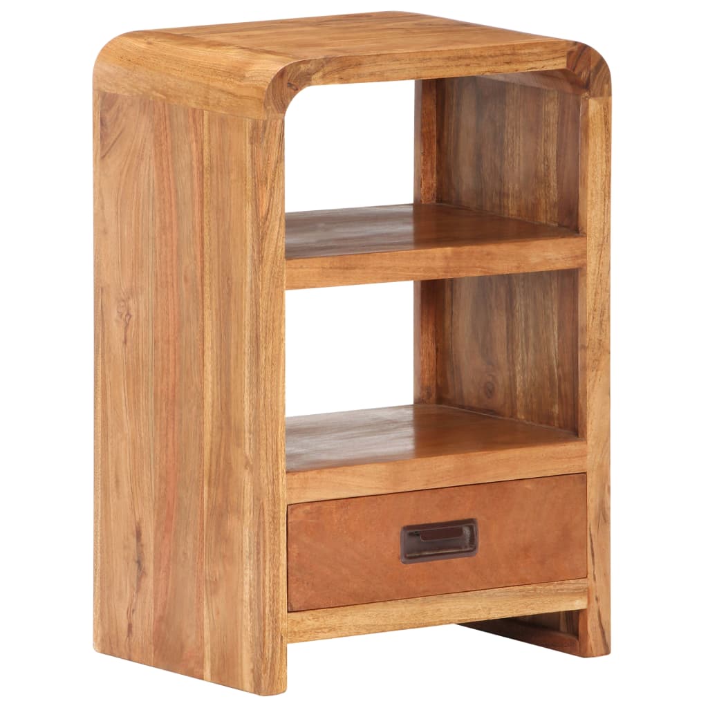 vidaXL Bedside Table 40x30x60 cm Solid Acacia Wood Honey Finish - Brown