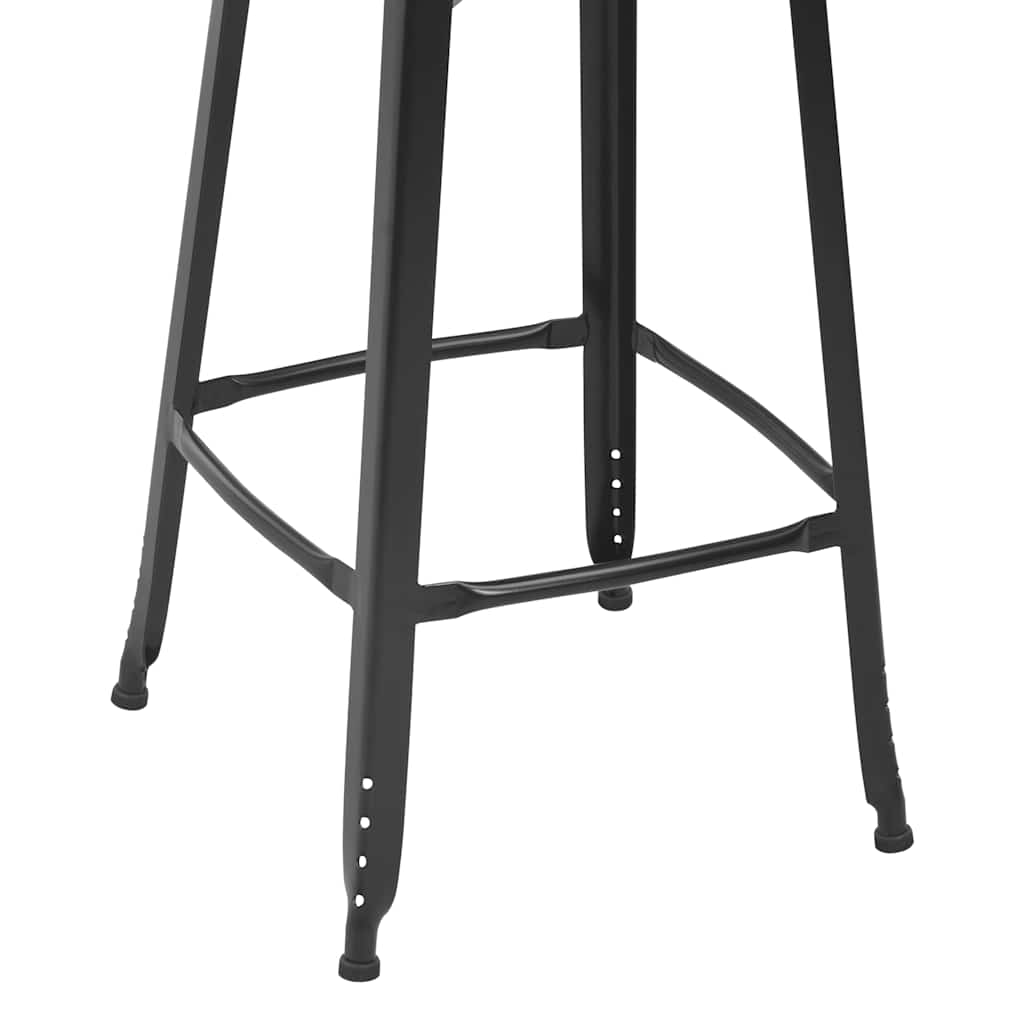 vidaXL Bar Stools 4 pcs Black Steel - 42 x 42 x 71 cm