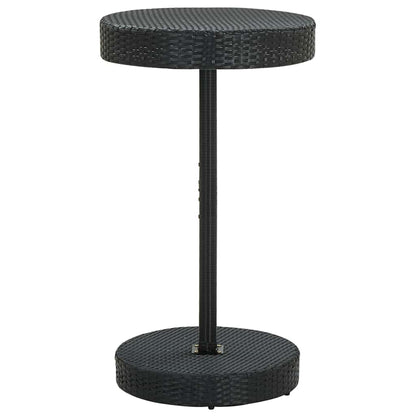 vidaXL Garden Table Black 60.5x106 cm Poly Rattan