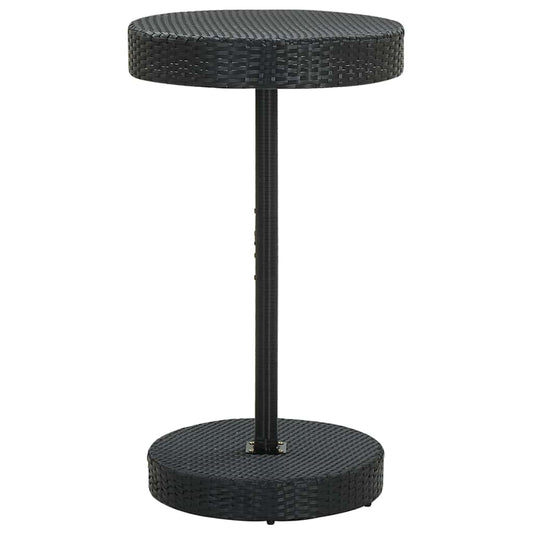 vidaXL Garden Table Black 60.5x106 cm Poly Rattan