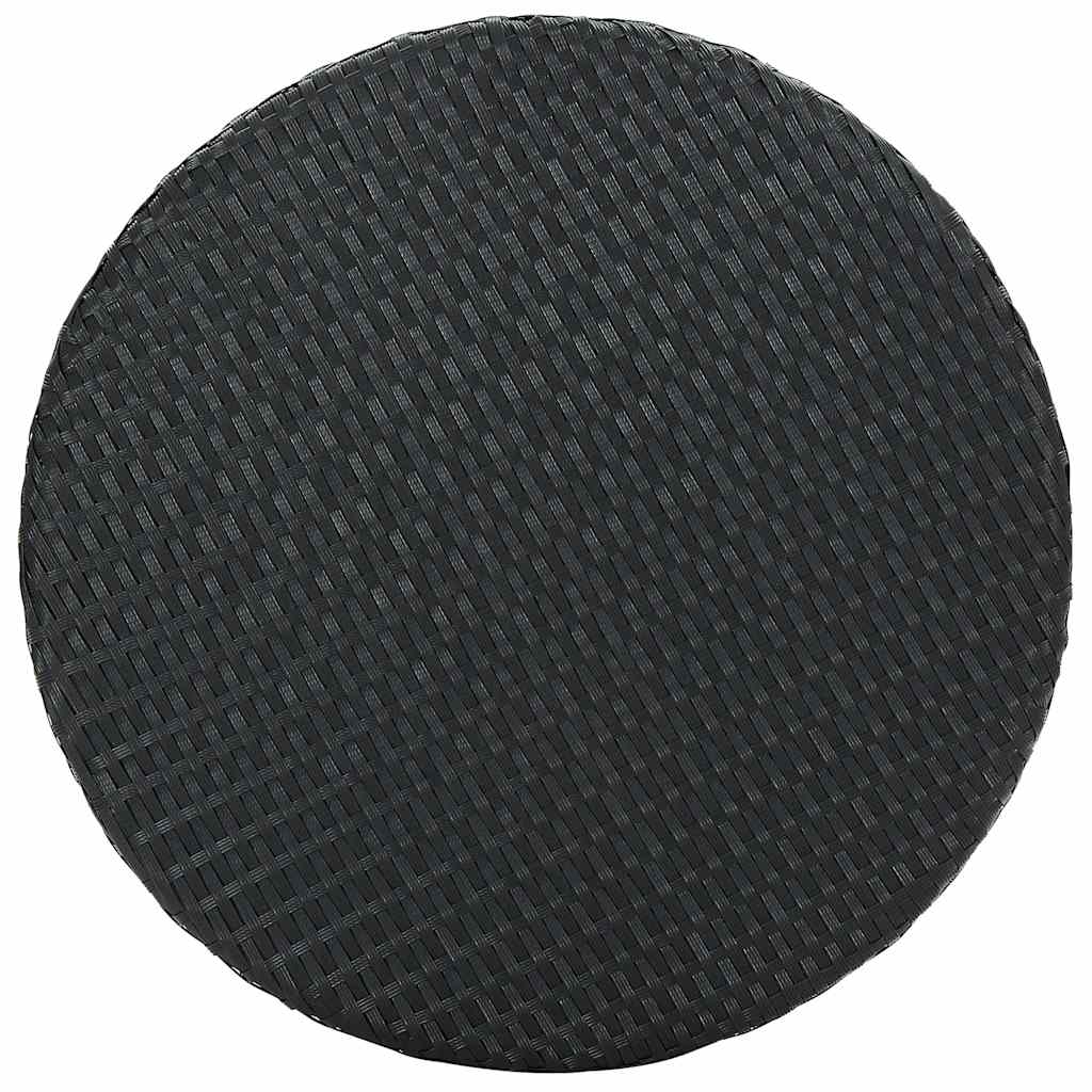 vidaXL Garden Table Black 60.5x106 cm Poly Rattan
