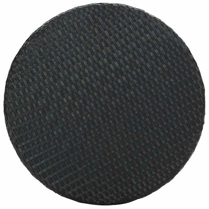 vidaXL Garden Table Black 60.5x106 cm Poly Rattan