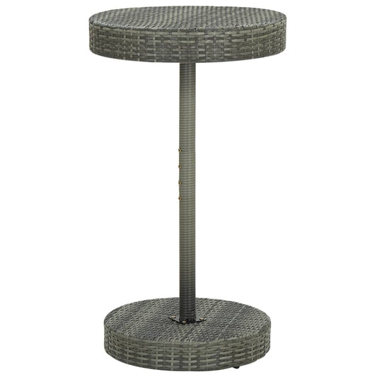 vidaXL Garden Table Grey 60.5x106 cm Poly Rattan