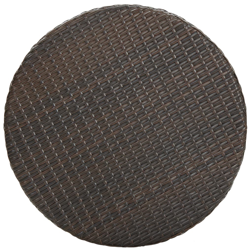 vidaXL Garden Table Brown 75.5x106 cm Poly Rattan
