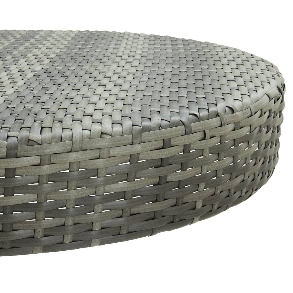 vidaXL Garden Table Grey 75.5x106 cm Poly Rattan