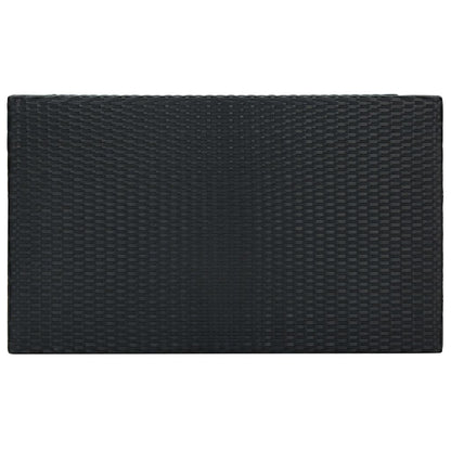 vidaXL Garden Bar Table Black 100x60.5x110.5 cm Poly Rattan