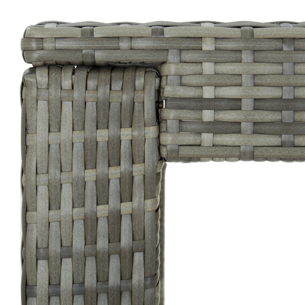 vidaXL Garden Bar Table Grey 100x60.5x110.5 cm Poly Rattan