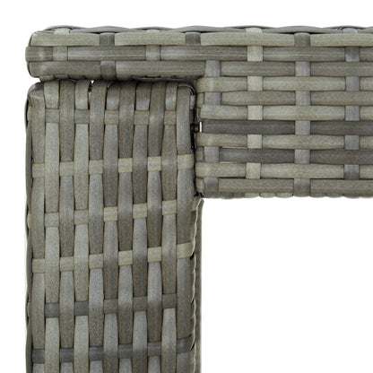 vidaXL Garden Bar Table Grey 100x60.5x110.5 cm Poly Rattan
