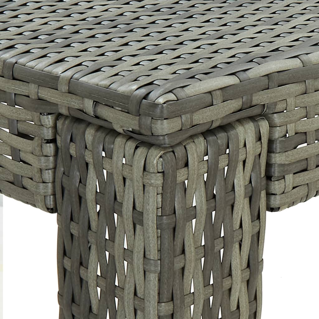 vidaXL Garden Bar Table Grey 100x60.5x110.5 cm Poly Rattan