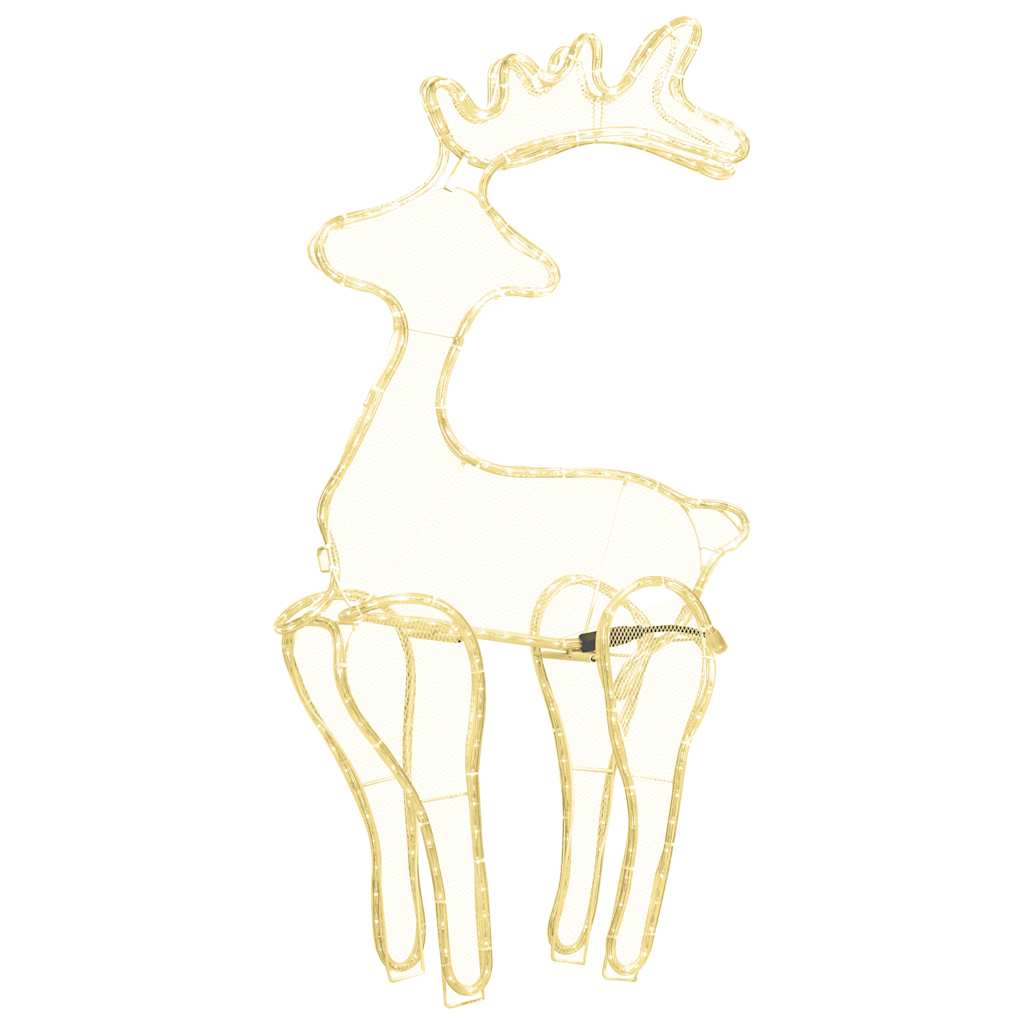 vidaXL Reindeer Christmas Decoration with Mesh 306 LEDs 60x24x89cm - warm white