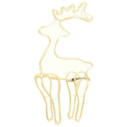 vidaXL Reindeer Christmas Decoration with Mesh 306 LEDs 60x24x89cm - warm white