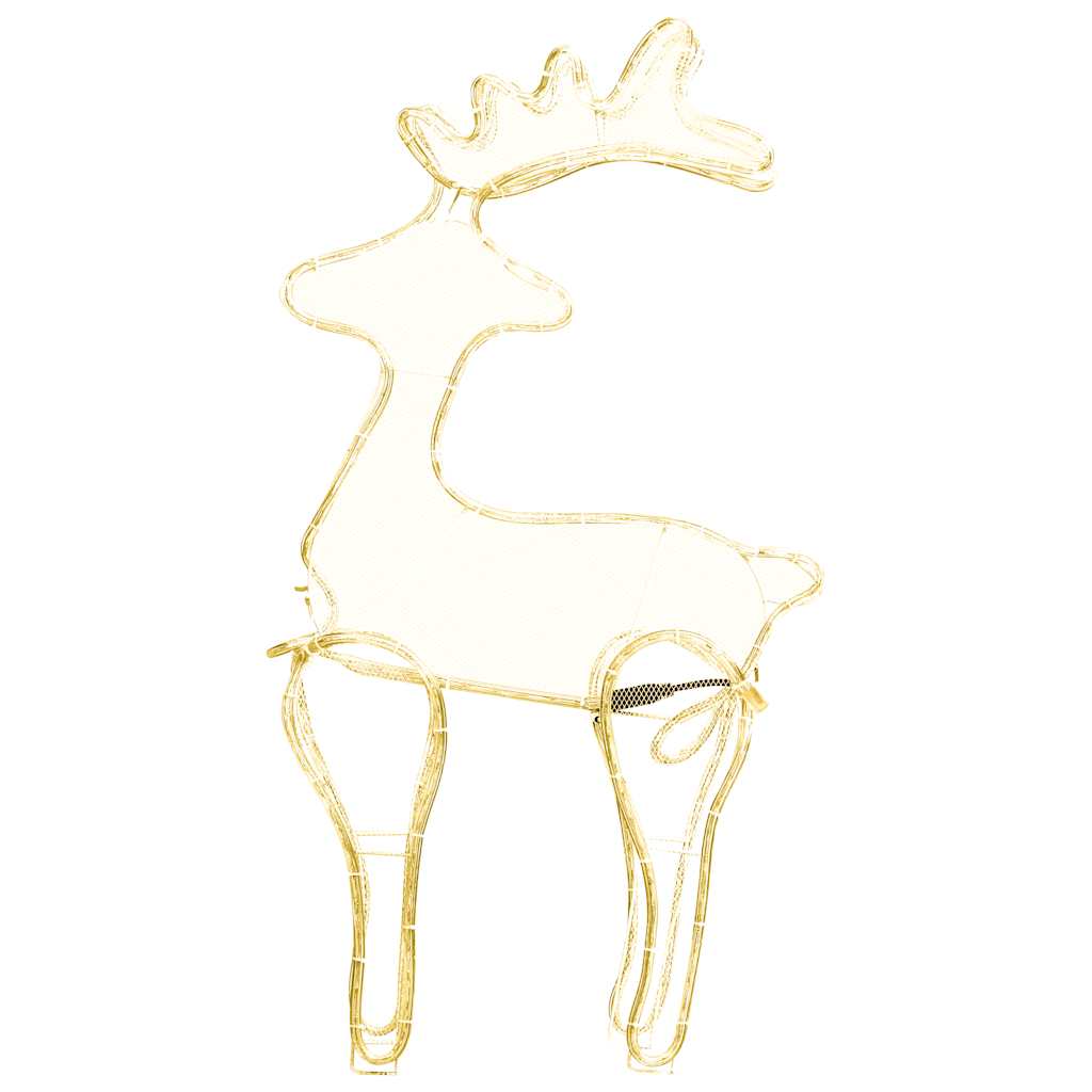 vidaXL Reindeer Christmas Decoration with Mesh 306 LEDs 60x24x89cm - warm white