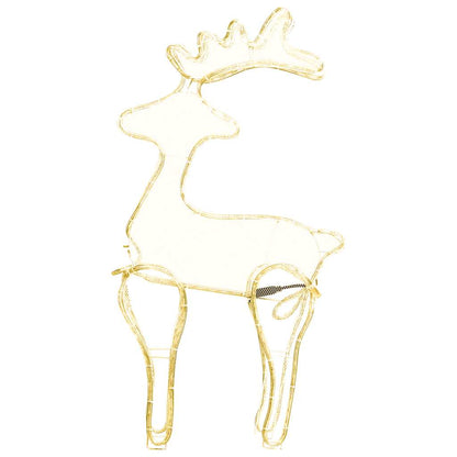 vidaXL Reindeer Christmas Decoration with Mesh 306 LEDs 60x24x89cm - warm white