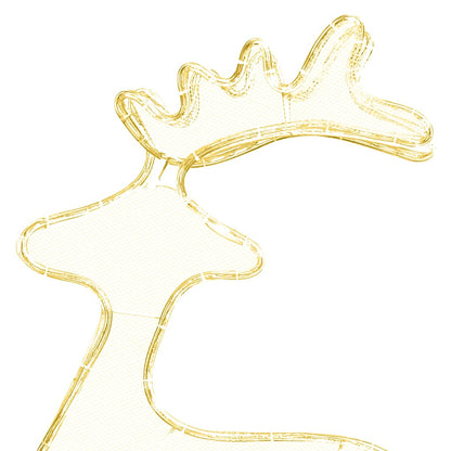 vidaXL Reindeer Christmas Decoration with Mesh 306 LEDs 60x24x89cm - warm white
