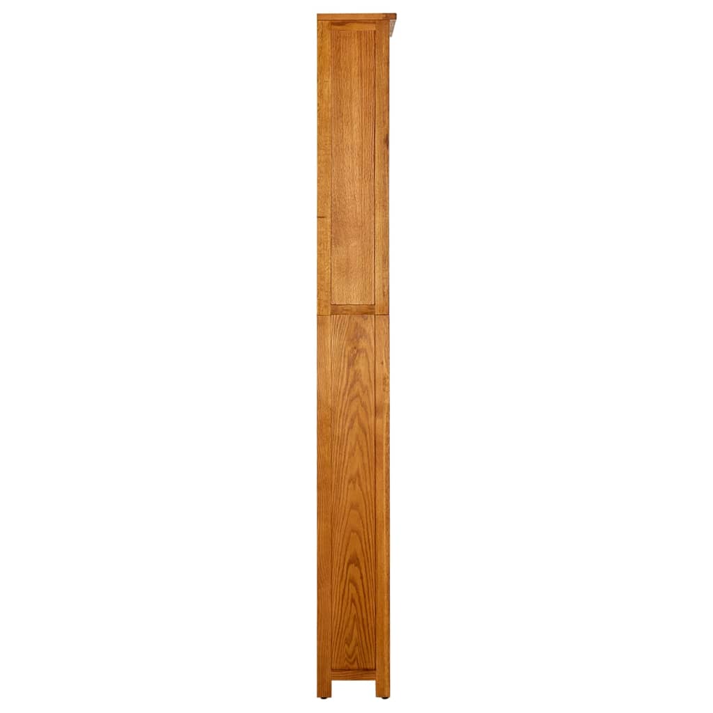 vidaXL 7-Tier Bookcase 90x22.5x200 cm Solid Oak Wood - Brown