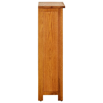 vidaXL Bookcase 45x22.5x82 cm Solid Oak Wood - Brown